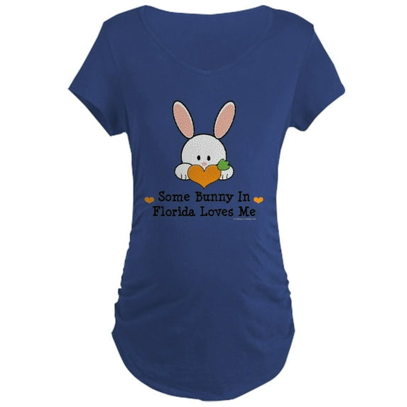 CafePress - Floridasomebunnylovesme Maternity Dark T Shirt - Maternity Dark T-Shirt
