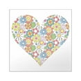 thumbnail image 1 of CafePress - Flower Heart Square Sticker 3 X 3 - Square Sticker 3" x 3", 1 of 1