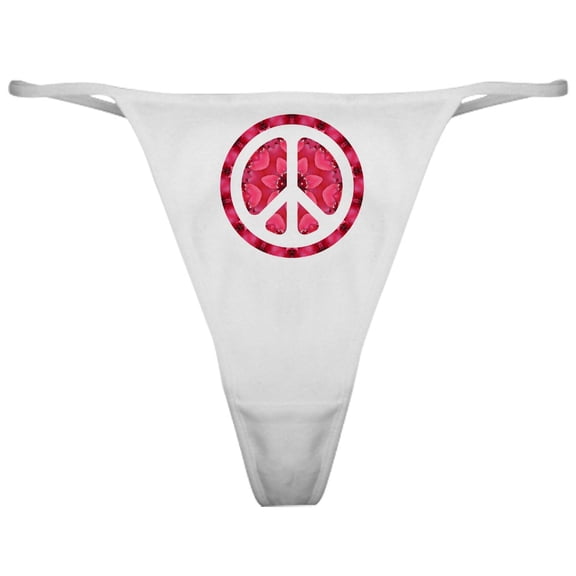 CafePress - Flower Power Classic Thong - Women's Novelty Thong Panties Underwear