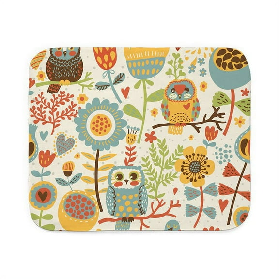 CafePress - Flowers And Owls - Sherpa Fleece Throw Blanket 60" x 50"