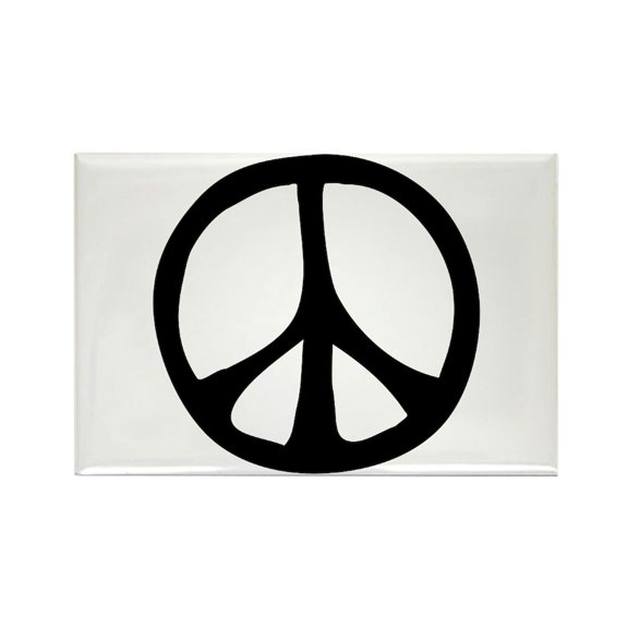 CafePress - Flowing Peace Sign - Rectangle Magnet, 2"x3" Refrigerator Magnet