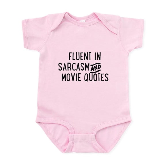 CafePress - Fluent In Sarcasm And Movie Quotes Body Suit - Baby Light Bodysuit, Size Newborn - 24 Months