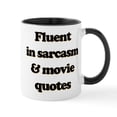 thumbnail image 1 of CafePress - Fluent In Sarcasm & Movie Quotes - 11 oz Ceramic Mug - Novelty Coffee Tea Cup, 1 of 4