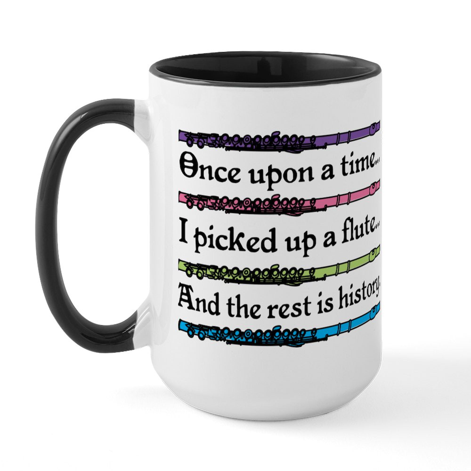 CafePress - Flute Fairytale Large Mug - 15 oz Ceramic Large White Novelty  Mug - Walmart.com