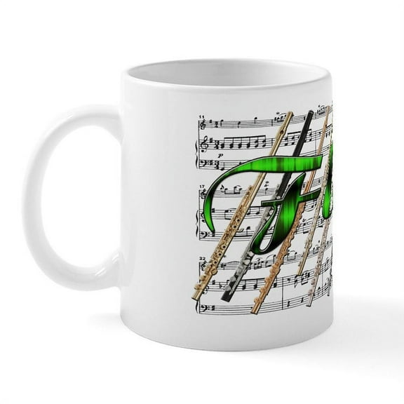 CafePress - Flute Mug - 11 oz Ceramic Mug - Novelty Coffee Tea Cup