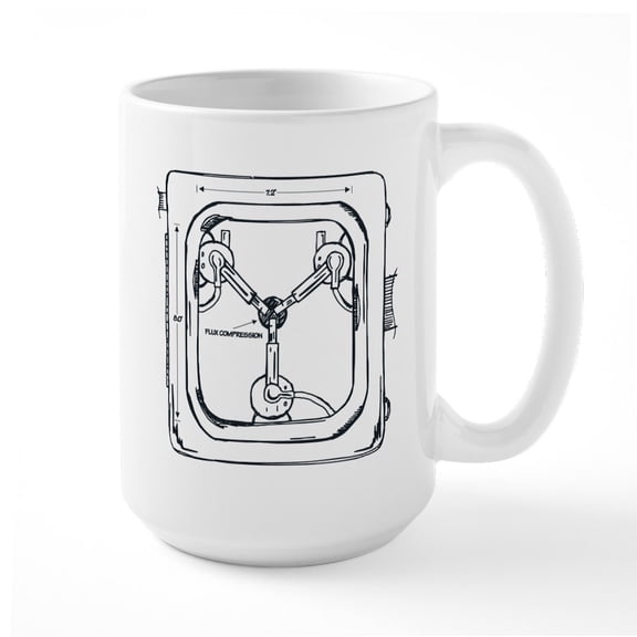CafePress - Flux Capacitor - 15 oz Ceramic Large White Novelty Mug