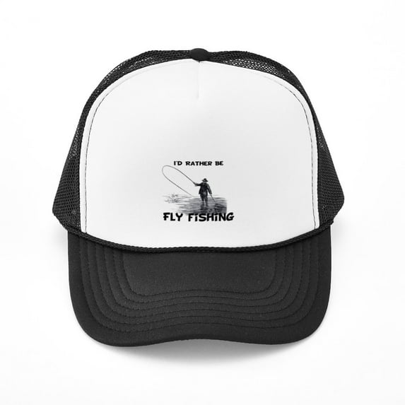 CafePress - Fly Fishing - Adjustable Unisex Printed Trucker Hat with Mesh Back