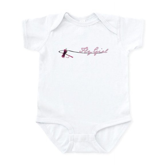 CafePress - Fly Fishing Girl Infant Bodysuit - Baby Light Bodysuit, Size Newborn - 24 Months