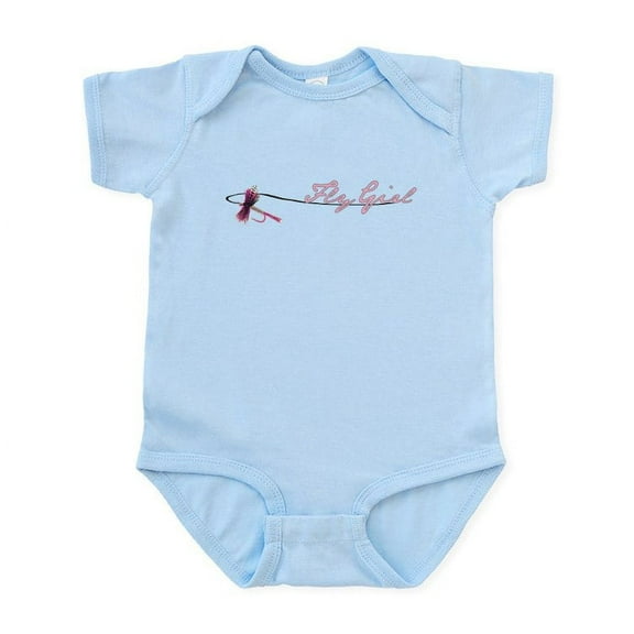 CafePress - Fly Fishing Girl Infant Bodysuit - Baby Light Bodysuit, Size Newborn - 24 Months
