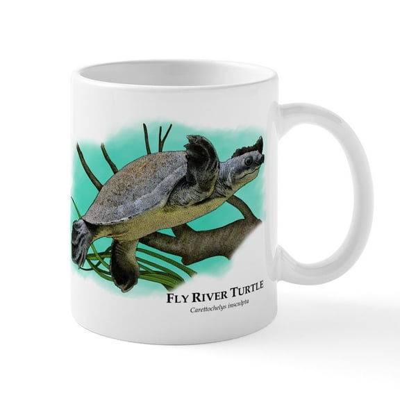 CafePress - Fly River Turtle Mug - 11 oz Ceramic Mug - Novelty Coffee Tea Cup