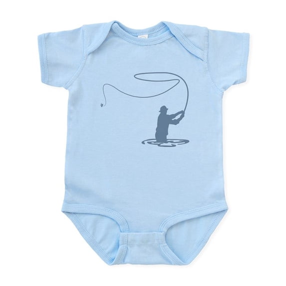CafePress - Flycasting Infant Bodysuit - Baby Light Bodysuit, Size Newborn - 24 Months