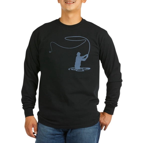 CafePress - Flycasting - Long Sleeve Dark T-Shirt