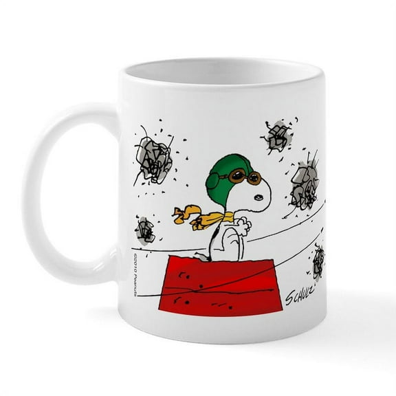 CafePress - Flying Ace Dodging Bullets Mug - 11 oz Ceramic Mug - Novelty Coffee Tea Cup