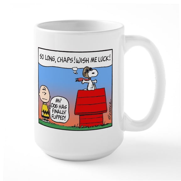 CafePress - Flying Ace's Farewell Mug - 15 oz Ceramic Large White Novelty Mug