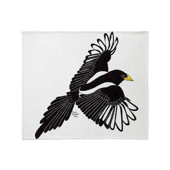 CafePress - Flying Magpie Throw Blanket - Soft Fleece Throw Blanket, 50"x60" for All Ages