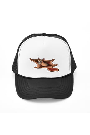 - Flying Squirrel - Adjustable Unisex Printed Trucker Hat with Mesh Back