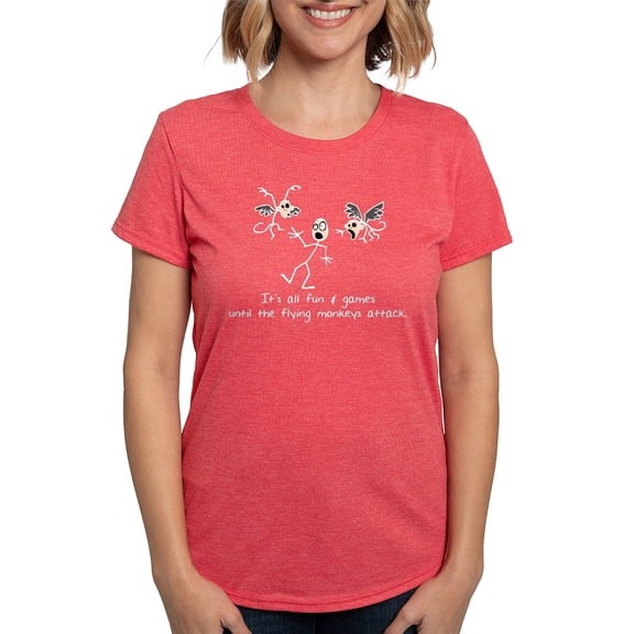 CafePress - Flyingmonkeysdark Women's Deluxe T Shirt - Womens Tri-blend T-Shirt