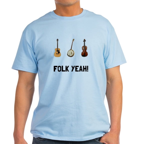 CafePress - Folk Yeah T Shirt - Men's Classic Graphic T-Shirt