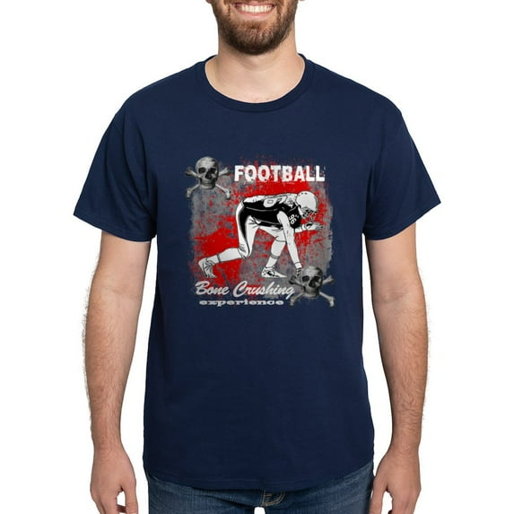 CafePress - Football Bone Crushing Experi Dark T Shirt - Men's Classic Graphic Cotton T-Shirt