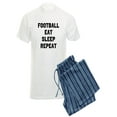 thumbnail image 1 of CafePress - Football Eat Sleep Repeat Pajamas - Men's Light Pajamas, 1 of 1
