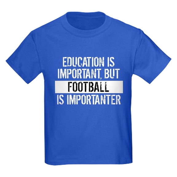 CafePress - Football Is Importanter T Shirt - Dark T-Shirt Kids XS-XL