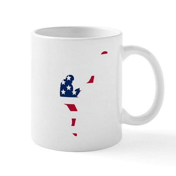 CafePress - Football Punter American Flag Mugs - 11 oz Ceramic Mug - Novelty Coffee Tea Cup
