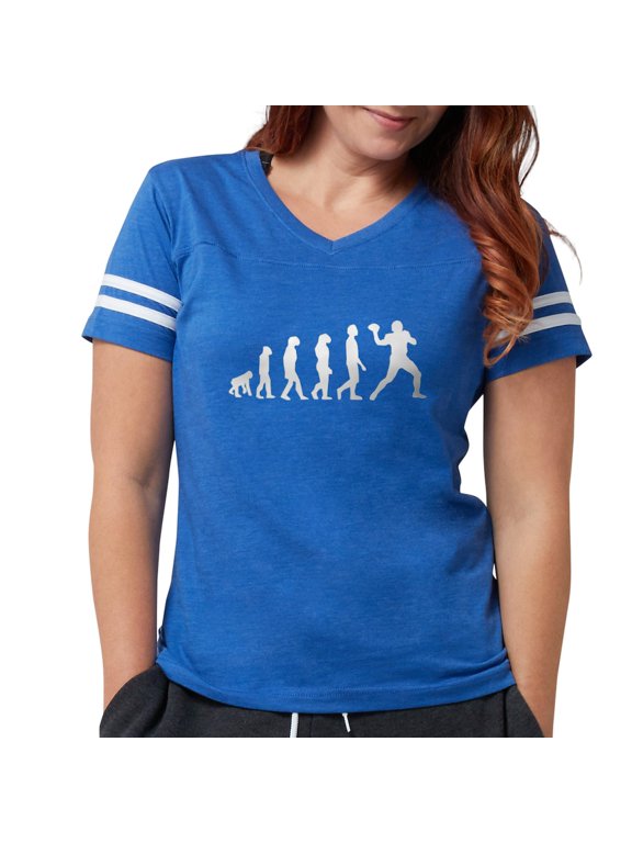 - Football Quarterback Evolution T Shirt - Womens Football Shirt