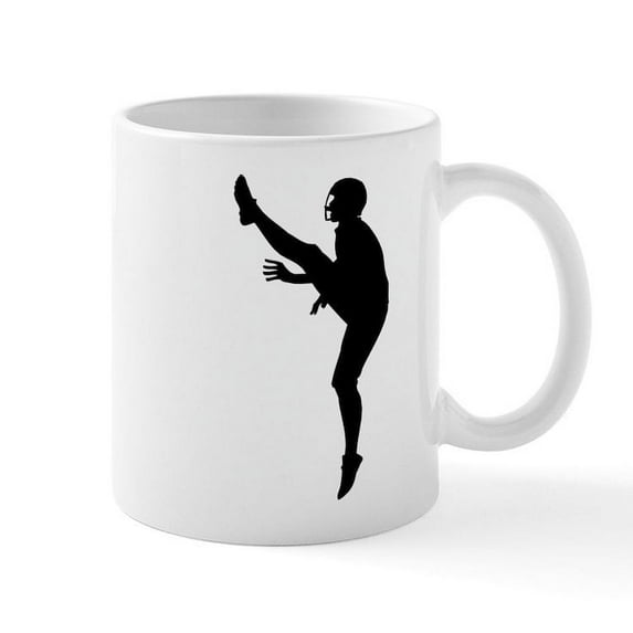 CafePress - Football Silhouette Mug - 11 oz Ceramic Mug - Novelty Coffee Tea Cup