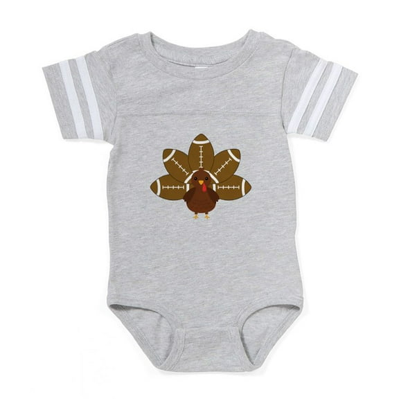 CafePress - Football Turkey - Cute Infant Baby Football Bodysuit