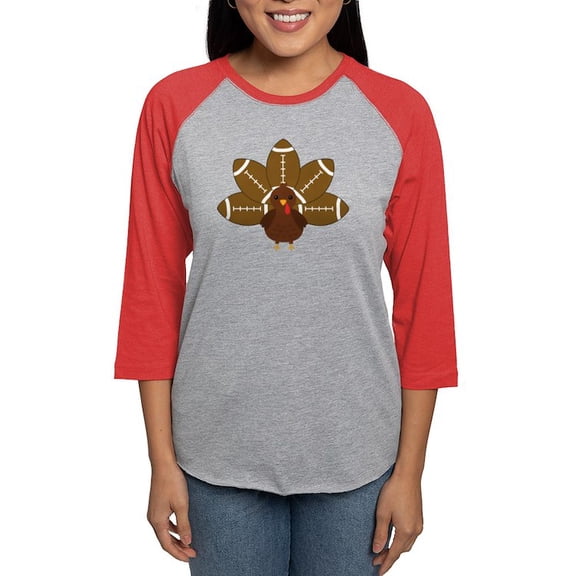 CafePress - Football Turkey Long Sleeve T Shirt - Womens Baseball Tee