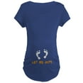 thumbnail image 1 of CafePress - Footprints Let Me Out Maternity Dark T Shirt - Maternity Dark T-Shirt, 1 of 3