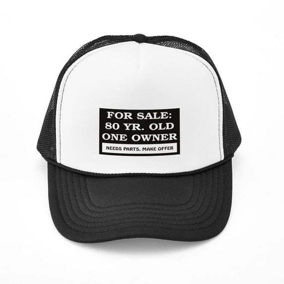 CafePress - For Sale 80 Year Old - Adjustable Unisex Printed Trucker Hat with Mesh Back