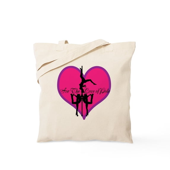 CafePress - For The Love Of Pole Dance Tote Bag - Unisex Canvas Tote Bag, Beige, 1-Piece
