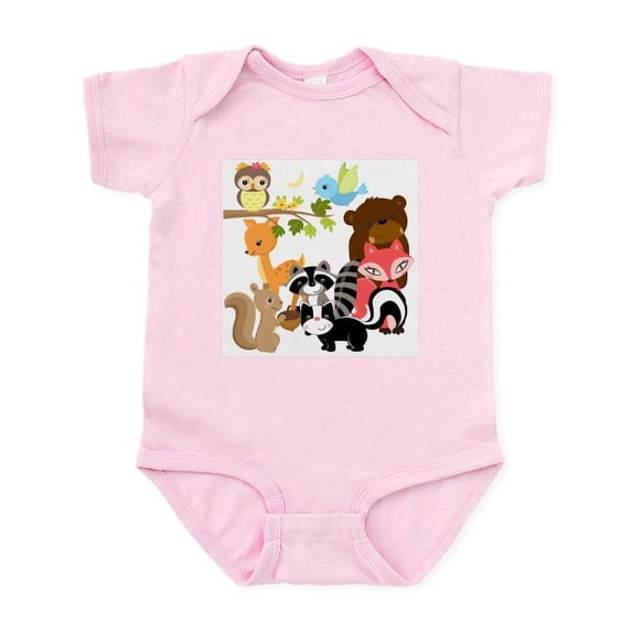 CafePress - Forest Friends Infant Bodysuit - Baby Light Bodysuit, Size Newborn - 24 Months