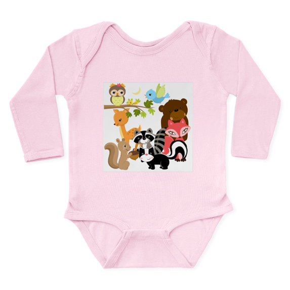 CafePress - Forest Friends Long Sleeve Infant Bodysuit - Long Sleeve Cotton Baby Bodysuit