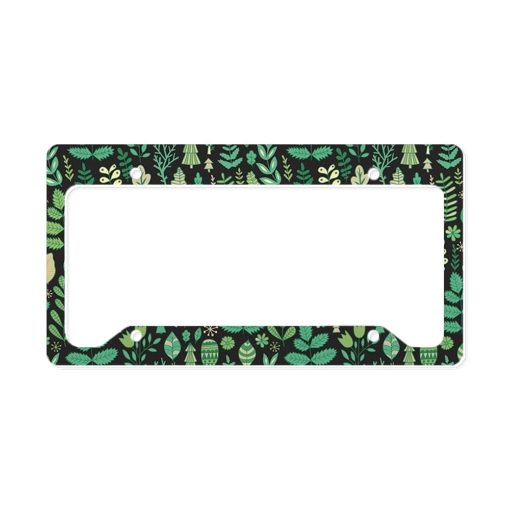 CafePress - Forest Pattern License Plate Holder - Aluminum License Plate Frame, License Tag Holder
