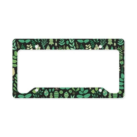CafePress - Forest Pattern License Plate Holder - Aluminum License Plate Frame, License Tag Holder
