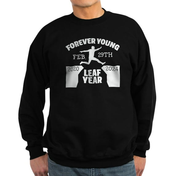 CafePress - Forever Young Feb 29Th Leap Year Sweatshirt - Classic Crew Neck Sweatshirt