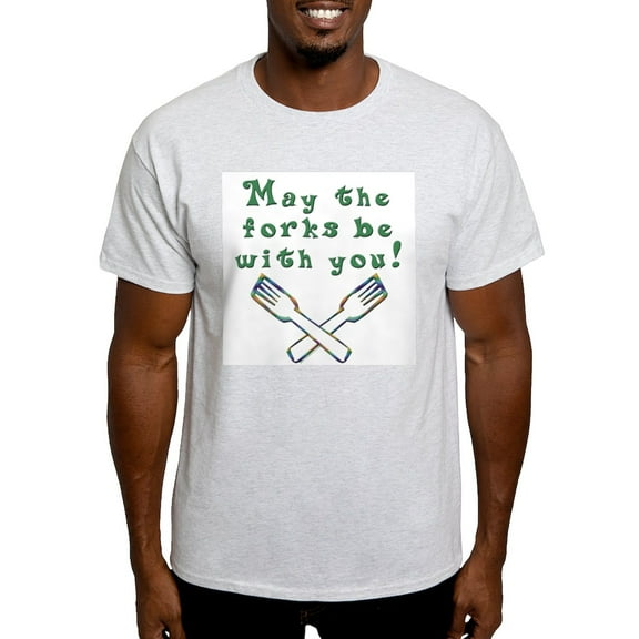 CafePress - Forks Be With You Light T Shirt - Men's Classic Graphic T-Shirt