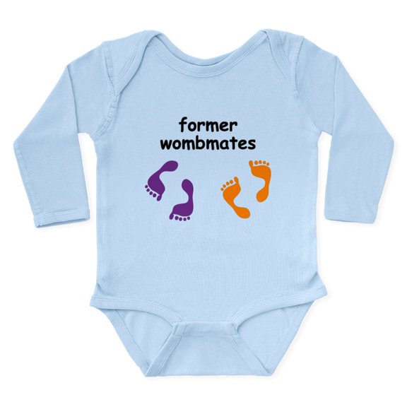 CafePress - Former Wombmates (Purple/Orange) Body Suit - Long Sleeve Cotton Baby Bodysuit