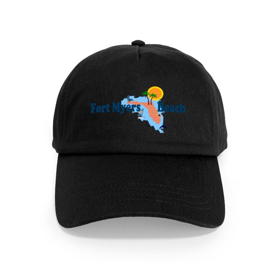 CafePress - Fort Myers Beach FL Cap - Adjustable 100% Brushed Unisex Casual Cotton Baseball Cap, Beige, 1