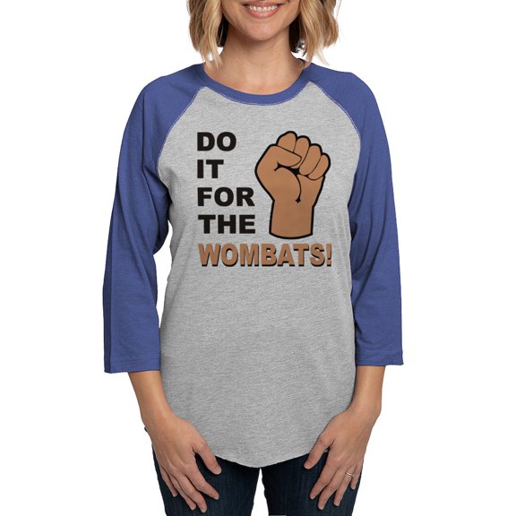 CafePress - Forthewombats - Womens Baseball Tee