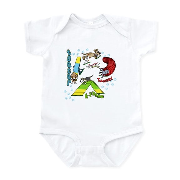 CafePress - Four Agility Obstacles Baby Creeper - Baby Light Bodysuit, Size Newborn - 24 Months