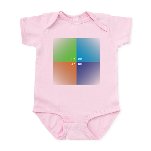 CafePress - Four Corners Body Suit - Baby Light Bodysuit, Size Newborn - 24 Months
