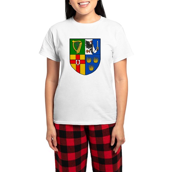 CafePress - Four Provinces Shield Women's Light Pajamas - Women's Short Sleeve Print T-Shirt and Pants Light Cotton Pajama Set