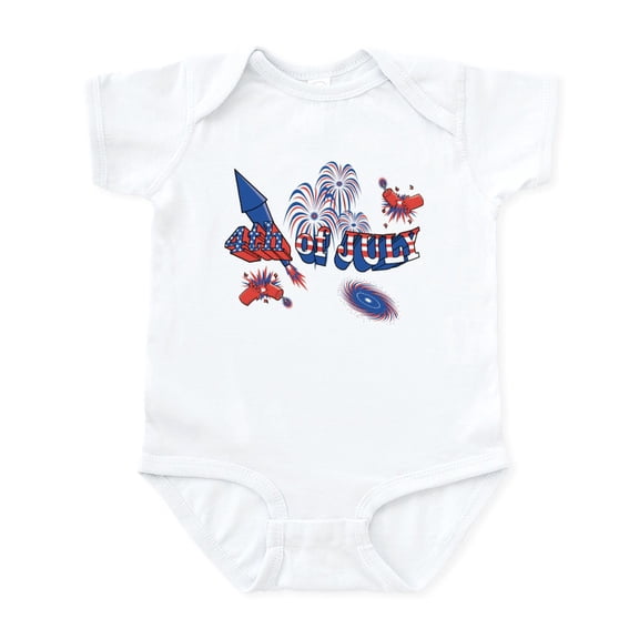 CafePress - Fourth Of July Fireworks Infant Bodysuit - Baby Light Bodysuit, Size Newborn - 24 Months