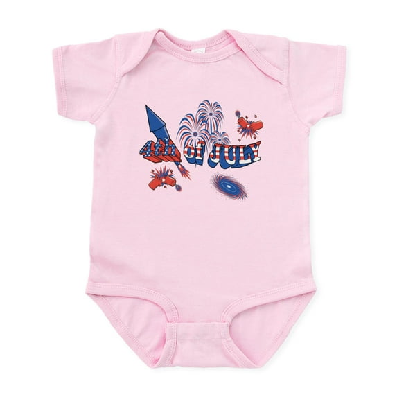 CafePress - Fourth Of July Fireworks Infant Bodysuit - Baby Light Bodysuit, Size Newborn - 24 Months