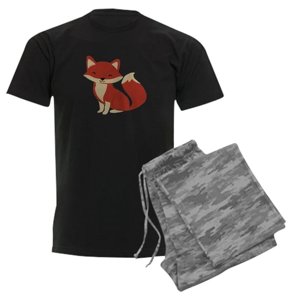 CafePress - Fox Pajamas - Men's Dark Loose Fit Cotton Pajama Set