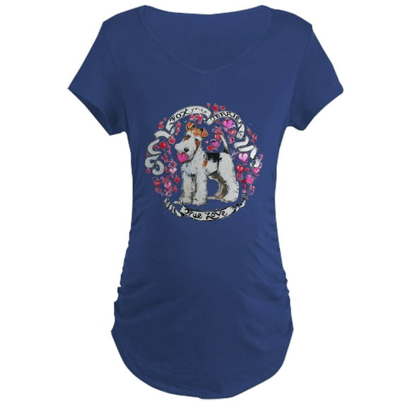 CafePress - Fox Terrier Sweetheart Maternity Dark T Shirt - Maternity Dark T-Shirt