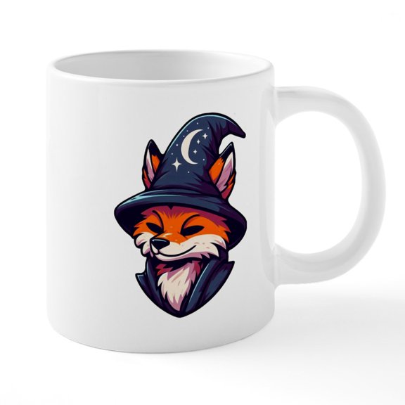 CafePress - Fox Wizard Magic Fantasy - 20 Oz White Ceramic Mega Mug